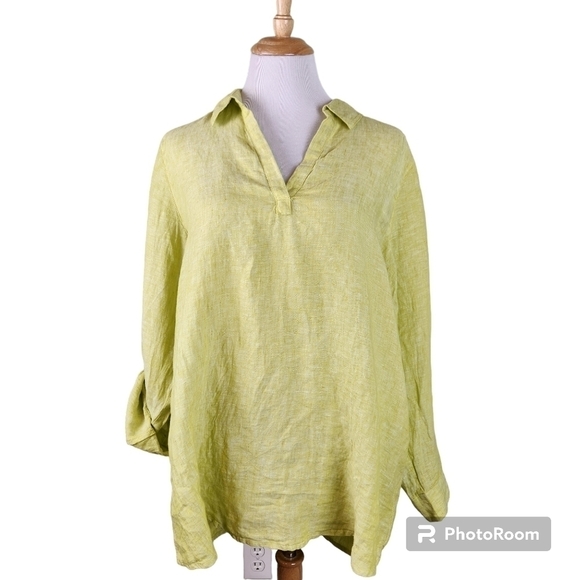 NWT Tahari 100% linen Top, sz 1X - Picture 1 of 8